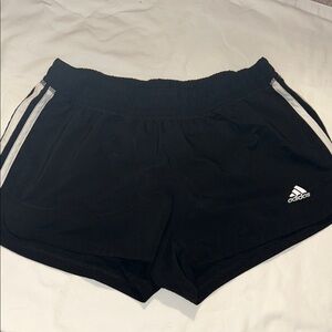 Adidas Women's Black and White Athletic Shorts